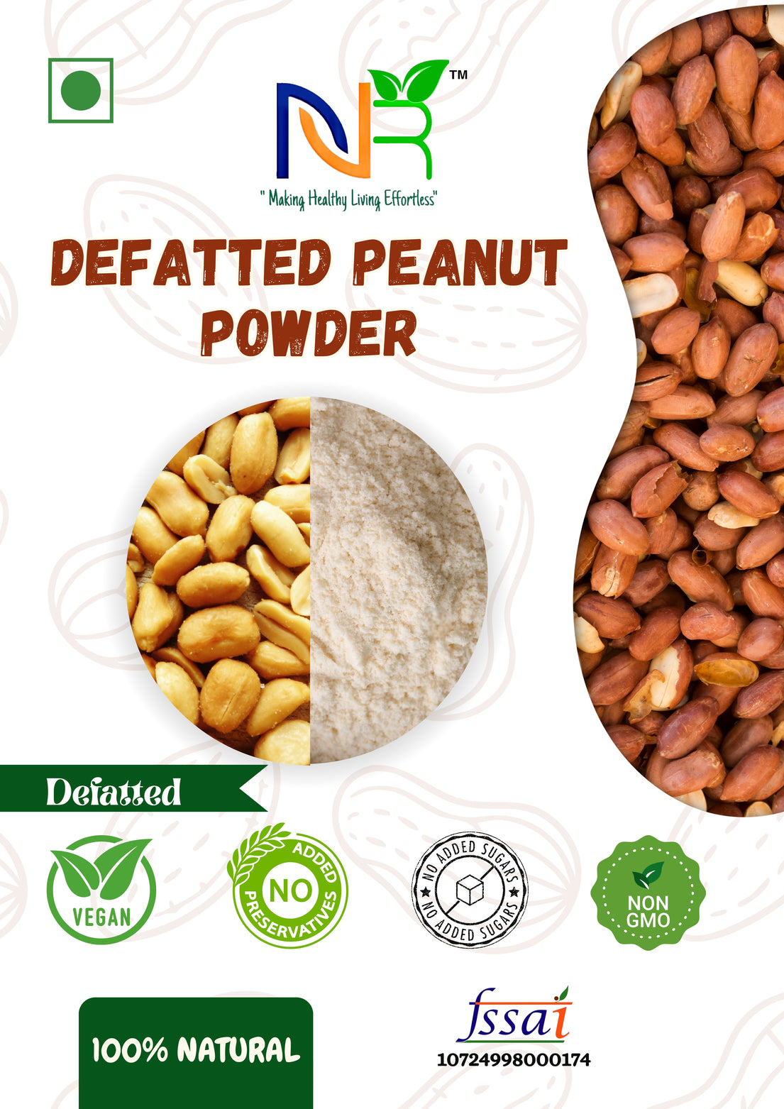 Defatted Peanut Powder – 200g | High-Protein, Low-Fat | All-Natural, Gluten-Free, Keto & Vegan-Friendly | Perfect for Smoothies, Baking & Cooking, High Protein