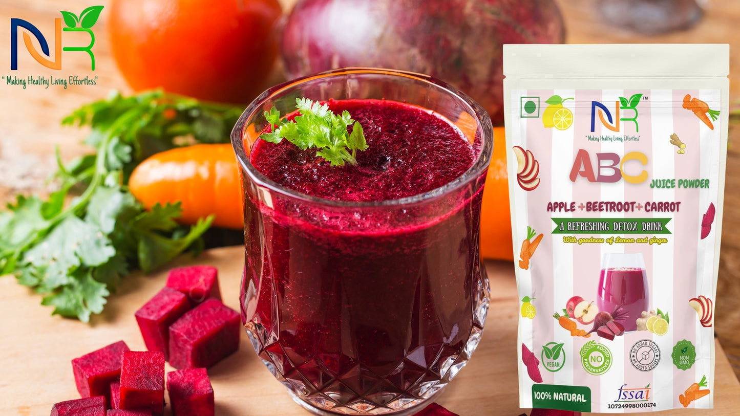 ABC Juice Powder (200.0 Gram), Apple Beetroot Carrot Detox Drink Mix with Lemon and Ginger