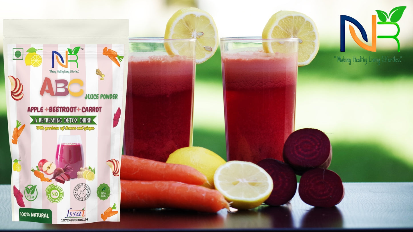 ABC Juice Powder (200.0 Gram), Apple Beetroot Carrot Detox Drink Mix with Lemon and Ginger