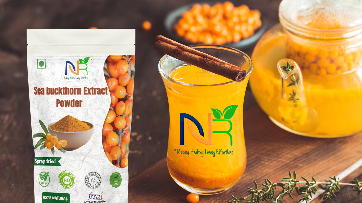 Sea Buckthorn Berries Powder, 200g | Rich in Omega 3, 6, 7, 9 | Collagen, Fiber, Omegas, Vitamin C, Vitamin E | Dry Sea Buckthorn Berry Powder