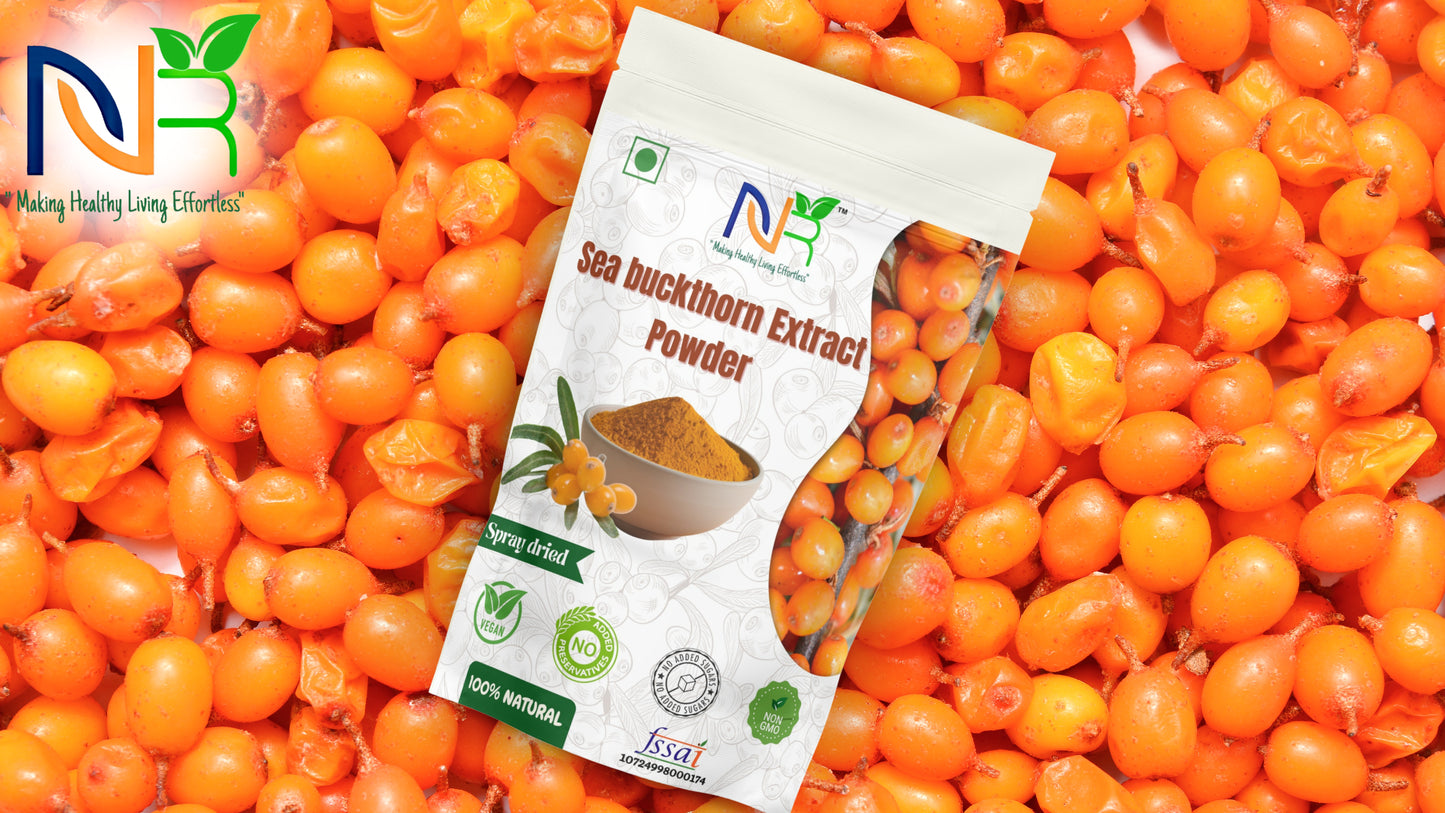 Sea Buckthorn Berries Powder, 200g | Rich in Omega 3, 6, 7, 9 | Collagen, Fiber, Omegas, Vitamin C, Vitamin E | Dry Sea Buckthorn Berry Powder