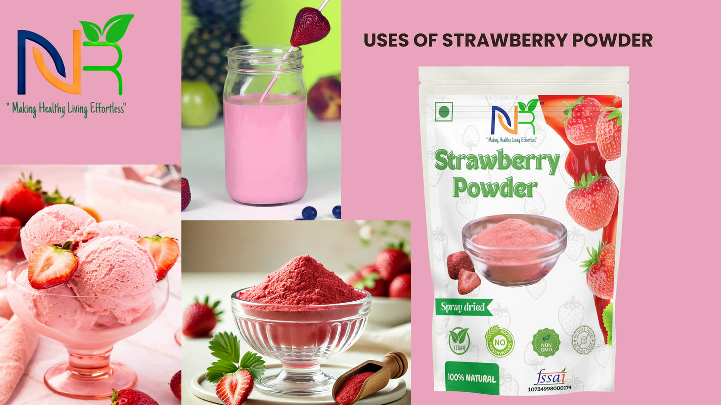Strawberry juice Powder (200.0 Gram), Instant Soluble, Natural