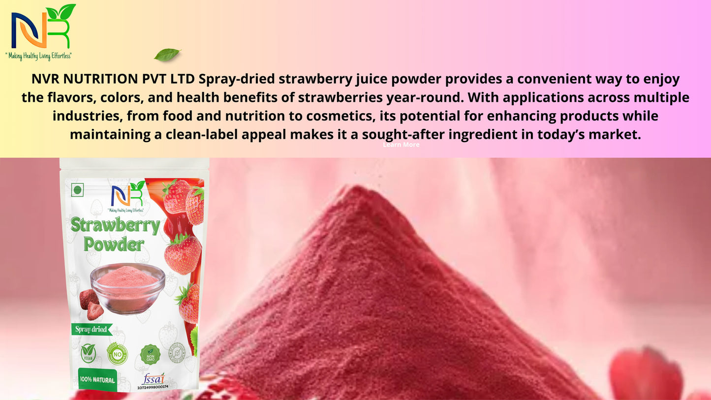 Strawberry juice Powder (200.0 Gram), Instant Soluble, Natural