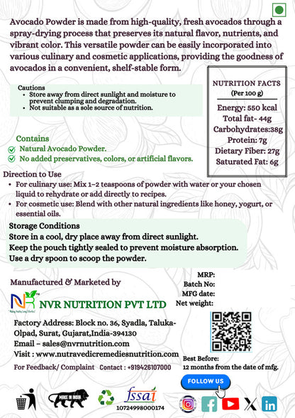 Avocado Fruit Juice Powder