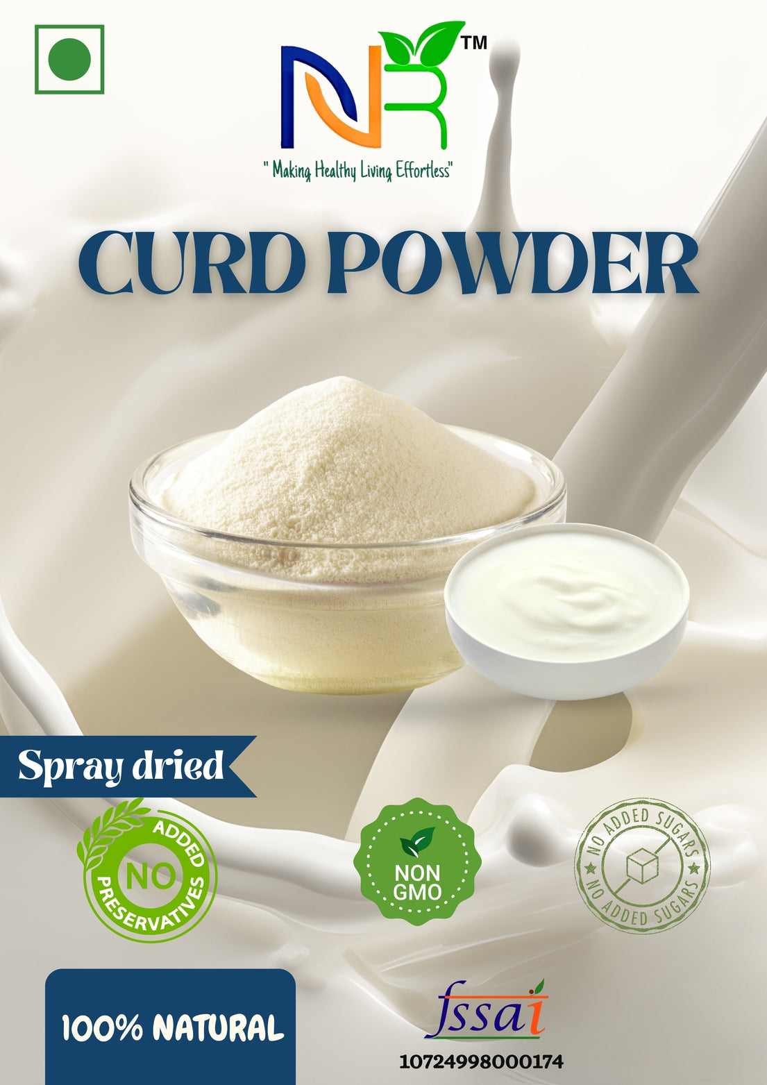 Butter Milk Powder - 200.0 Gram ! Curd Powder, Chaas Powder