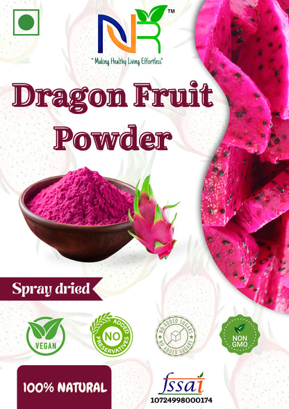 Dragon Fruit Juice Powder - Pitaya Powder for Immunity, Digestion & Radiant Skin - Spray Dried Red Dragon Fruit juice powder